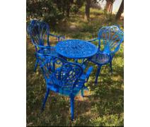 Mavi Renk Alüminyum Bahçe Masa Sandalye Modelleri