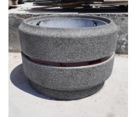 120 CM. Mozaik Dökümlü Beton Çiçeklik