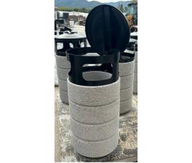 Dekoratif Beton Çöp Kovası / Concrete Litter Bins / BÇ14