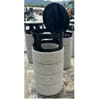 Dekoratif Beton Çöp Kovası / Concrete Litter Bins / BÇ14