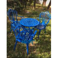 Mavi Renk Alüminyum Bahçe Masa Sandalye Modelleri MS18