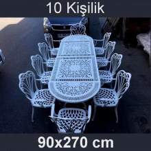 Alüminyum Yemek ve Toplantı Masası - 10 Sandalyeli Bahçe Masa Modeli MS19 Alüminyum Yemek ve Toplantı Masası - 10 Sandalyeli Bahçe Masa Modeli MS19