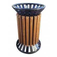 Dekoratif Park Bahçe Ahşap Çöp Kovası Dekoratif Park Bahçe Ahşap Çöp Kovası