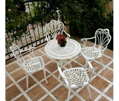 4 Sandalyeli Alüminyum Bahçe Mobilyası MS15