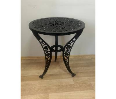 60 CM. Çapında Alüminyum Döküm Güllü Masa MS04