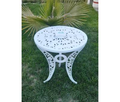 60 CM. GÜLLÜ BEYAZ RENK MASA MODELİ