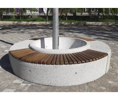 Dairesel Modüler Beton Oturma Bankı