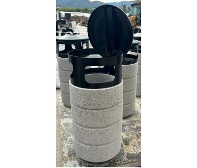 Dekoratif Beton Çöp Kovası / Concrete Litter Bins / BÇ14