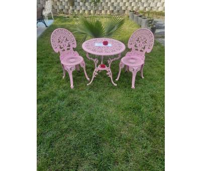 Toz Pembe Dikkat Çekici Döküm Masa Sandalye